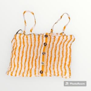 Yellow crop tanktop